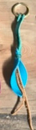 Llavero Flor Colgante de Cuero Artesanal