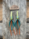 Aros de Flor Turquesa