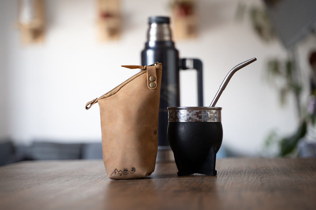 Yerbero de Cuero Artesanal | Porta Yerba 500g